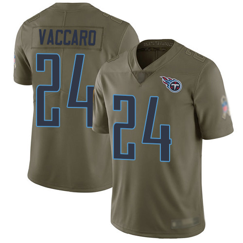 Tennessee Titans Limited Olive Men Kenny Vaccaro Jersey NFL Football #24 2017 Salute to Service